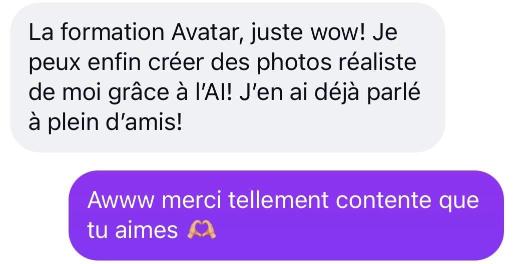 Exemple de contenu créé avec un avatar IA